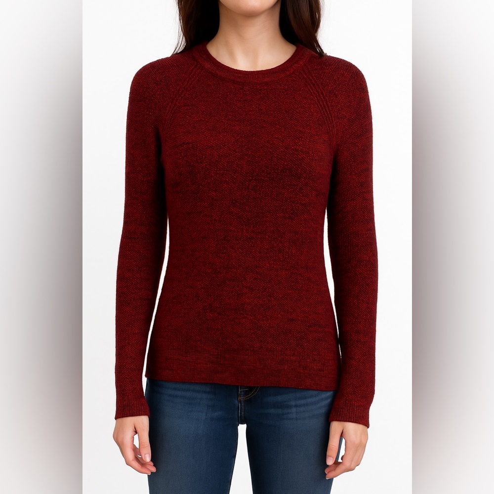 Banana Republic Womens Crewneck Cotton Blend Sweater Red Size Small